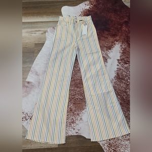 The Geraldene Wrangler Vintage Pastel Rainbow Flares